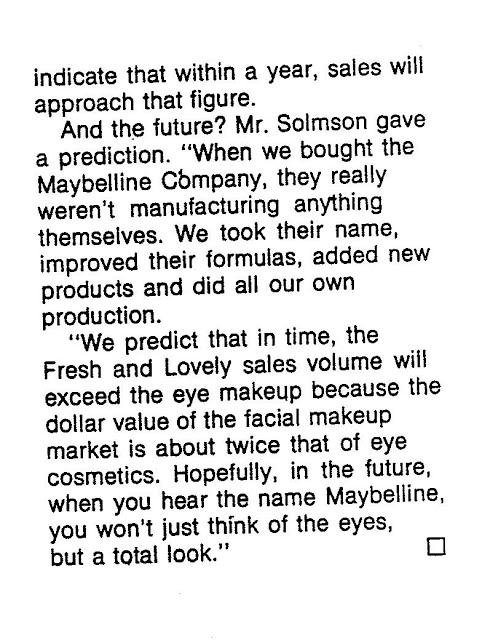 Schering-Plough Corporation takes the reigns and introduces FRESH AND LOVELY in 1975