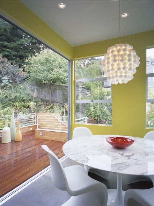 lime green dining room