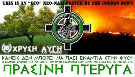 Greek neo-Nazi poster with deep-eco sounding slogan: 