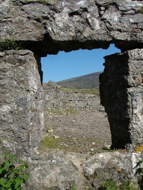 stone window - miners village ruins - wicklow mountains national park - ireland