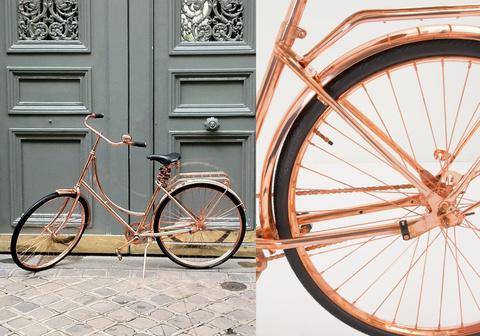 Copper bicycle by Van Heesch at Anthropologie