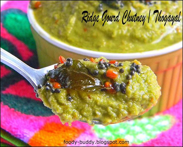 Peerkangai Thol Thogayal / Ridgegourd Skin Chutney