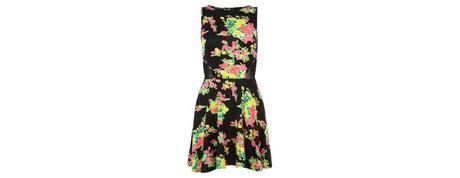 Black Pattern (Black) Tokyo Doll Black Floral Mesh Side Skater Dress | 284498809 | New Look