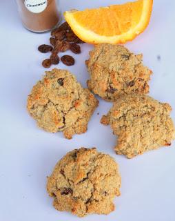 Orange Raisin Scones/Biscuits (Dairy ,Egg, Gluten/Grain and Refined Sugar Free)