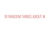 Random Things About