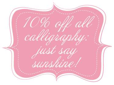 calligraphy discount code