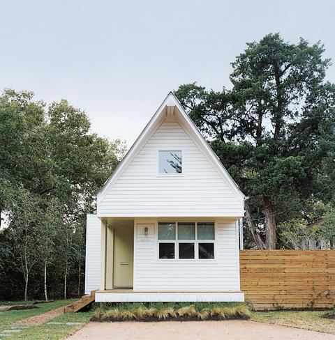 Modern tiny house facade.