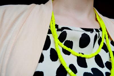 necklace, neon, photo a day, fat mom slim, spots, photography