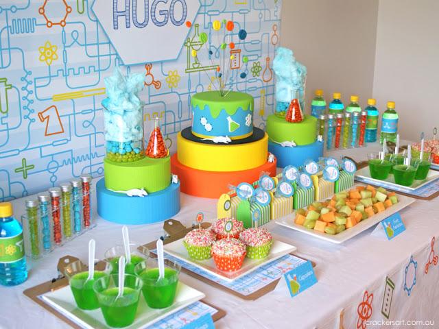 Professor Hugo's Science Themed 8th Birthday Party by Crackers Art