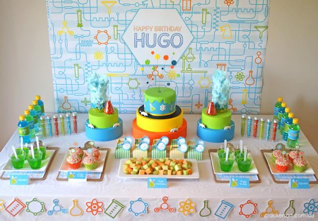 Professor Hugo's Science Themed 8th Birthday Party by Crackers Art