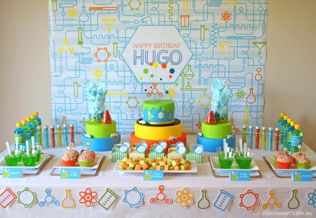 Professor Hugo's Science Themed 8th Birthday Party by Crackers Art ...