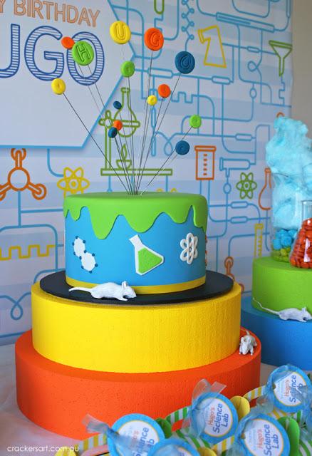 Professor Hugo's Science Themed 8th Birthday Party by Crackers Art