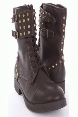shoes boots wf gavin 1brown  On Go Street Fashion  Studded Boots