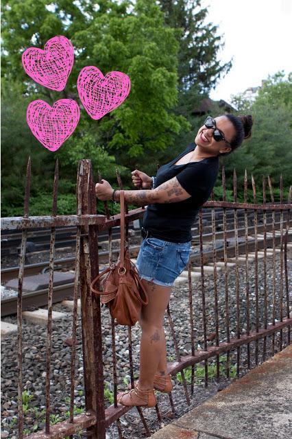 Outfit Of The Day: Top Knot & Train Tracks