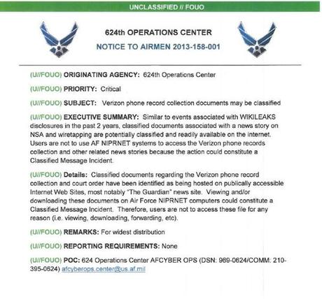 US Air Force censors news on Obama’s Verizon-gate