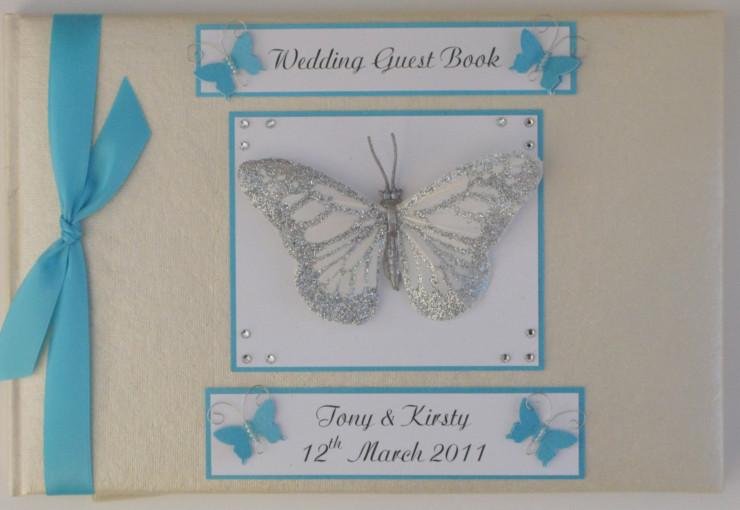 butterfly wedding guest book