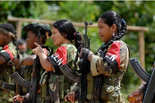 Guerrilla fighters from ELN in Colombia.