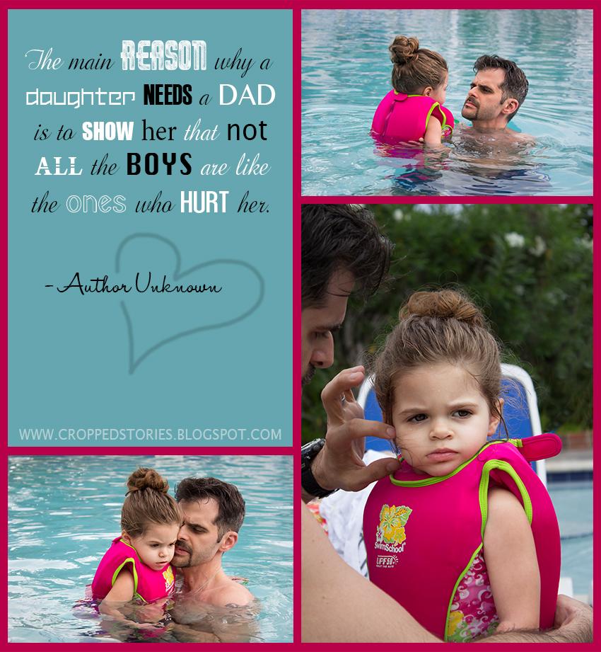 Daddy daughter in pool