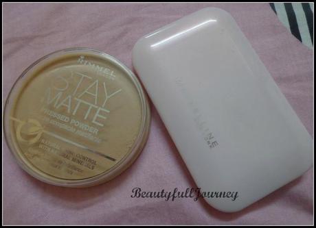 Rimmel stay matte powder - Rs.195/- Maybelline Clear Glow compact - Rs.175/-