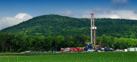 Marcellus shale gas-drilling site along PA Route 87, Lycoming County, Pennsylvania. (Credit: Flickr @ Nicholas A. Tonelli http://www.flickr.com/photos/nicholas_t/)