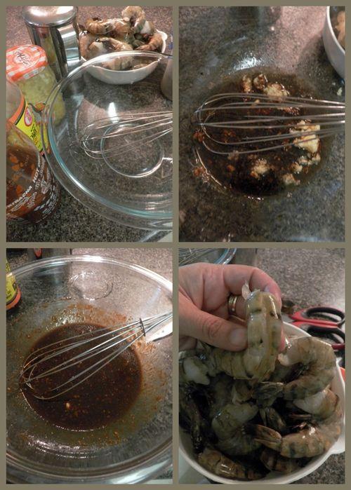 Sriracha and garlic tiger prawns-collage1