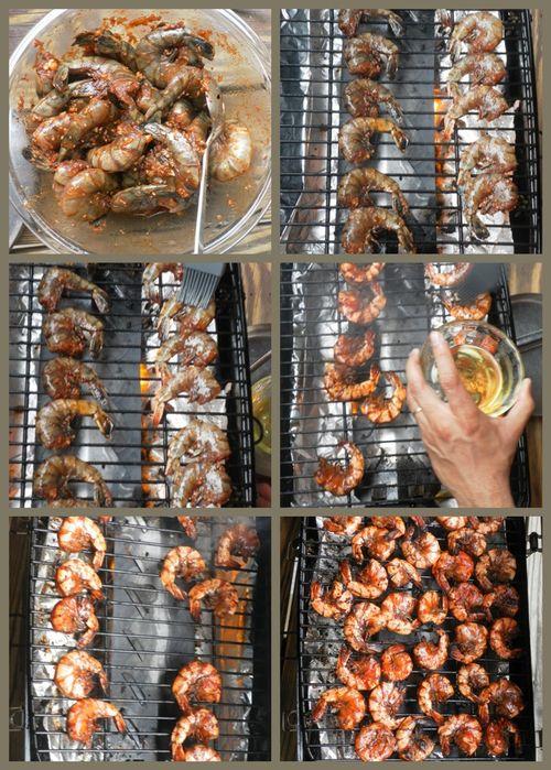 Sriracha and garlic tiger prawns-collage2