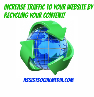 increase traffic to your website with recycled content.