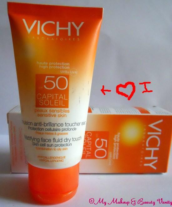 Vichy Capital Soleil Mattifying Face Fluid Dry Touch 50++best vichy suncreen+oily skin