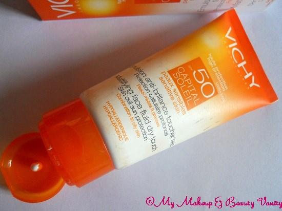 Vichy Capital Soleil Mattifying Face Fluid Dry Touch 50++ sunscreen review