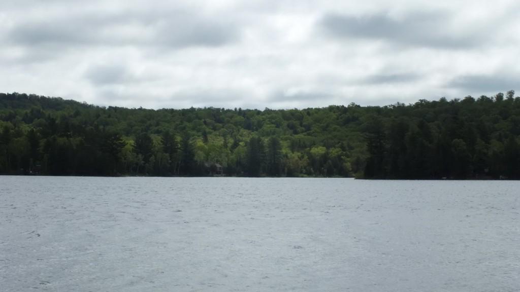 oxtongue lake - cloudy sky in spring - ontario
