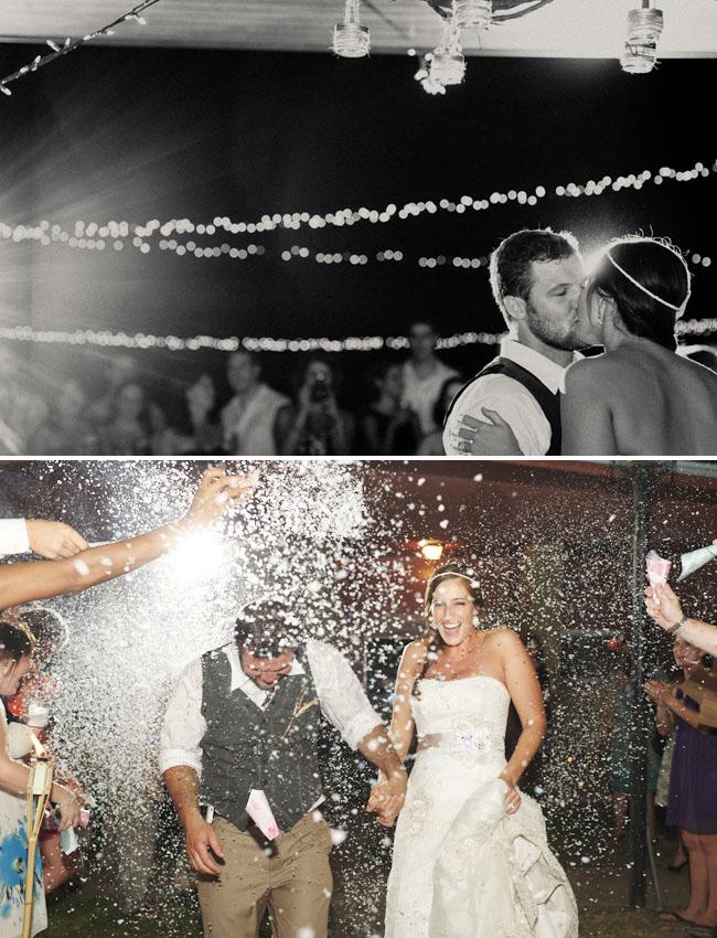 glitter wedding exit, throw glitter at wedding instead of rice