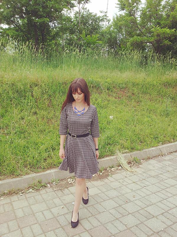 Houndstooth Dress