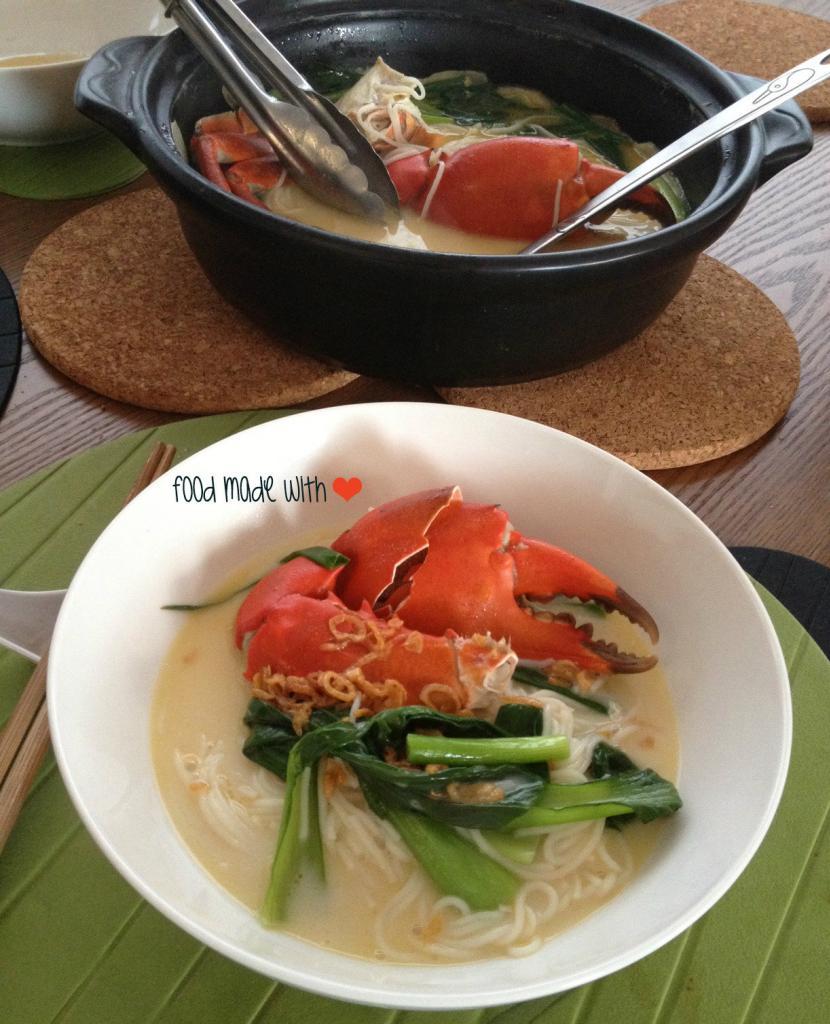 crab bee hoon soup