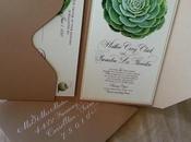 Succulent Wedding Invitation Kraft Pouch