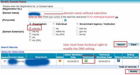 select-domain How To Change Mynic DNS, Billing And Technical Contact