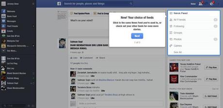 New!-Your-Choice-Of-Feeds Facebook’s New Look