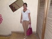 Outfit White Nude Trousers With Pink Accessories!