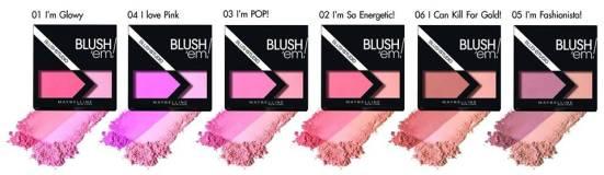 Maybelline Blush Em colours