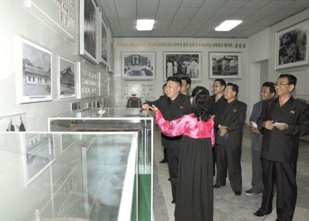 Kim Jong Un grins during a tour of the Ch'angso'ng Revolutionary Museum (Photo: Rodong Sinmun).