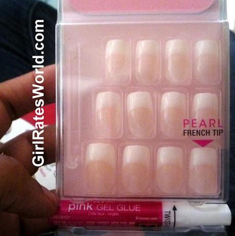 kiss everlasting french nails, pearl french tips