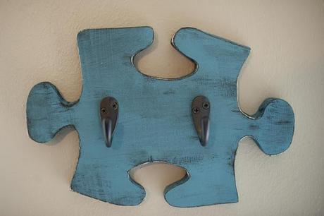 Side Project Time! {Our Autism Puzzle Piece Key Hook Wall Hanger}