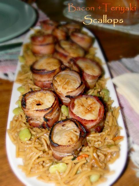 Bacon Wrapped Teriyaki Scallops