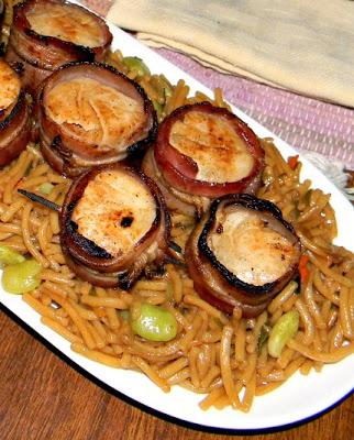 Bacon Wrapped Teriyaki Scallops