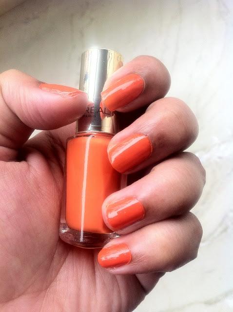 On My Nails Today - L'Oreal Paris Color Riche Le Vernis Lush Tangerine