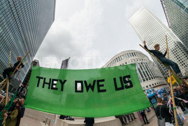 Climate Activists Join Anti-Capitalists in Canary Wharf’s Biggest Protest
