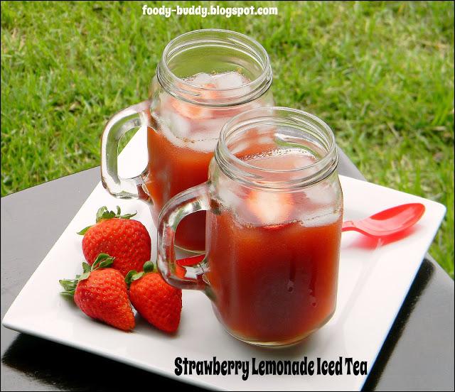 Yummy Strawberry Lemonade Iced Tea