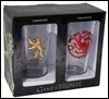 Game of Thrones Pint Glass Set: Targaryen and Lannister 