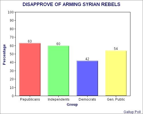 Public Opposes Arming Syrian Rebels