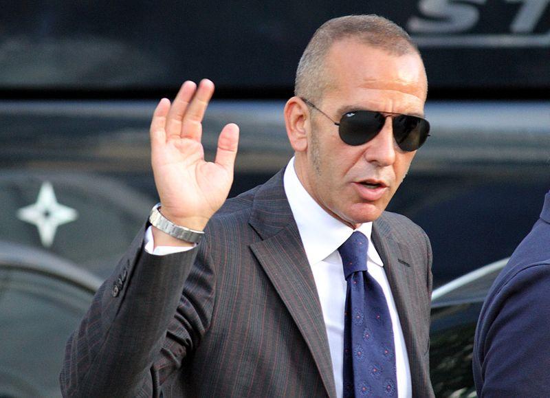 di Canio, pictured waving, not saluting. Courtesy of Hilton Teper