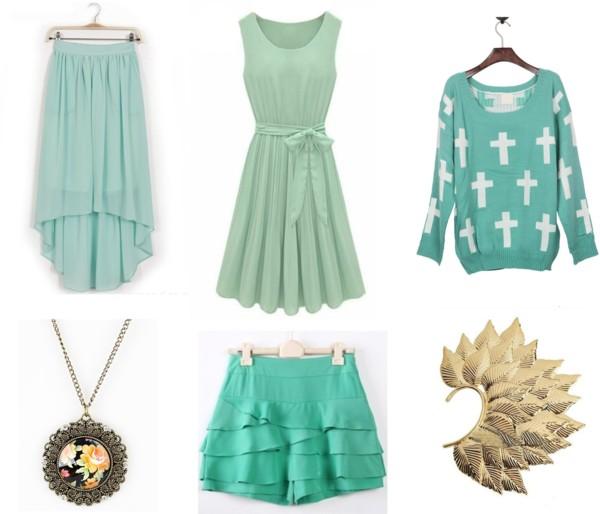 Mint Green and Gold